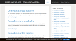 Desktop Screenshot of como-limpiar.org